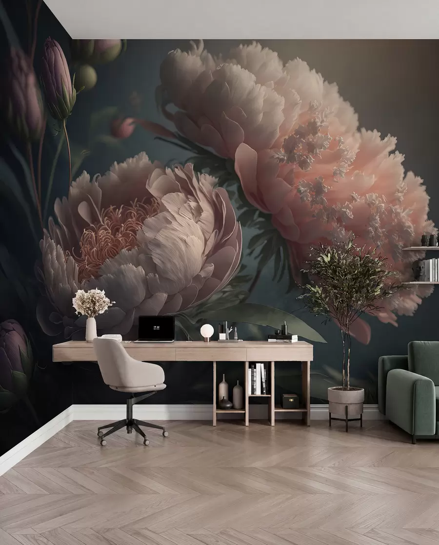 murales de pared flores crepusculares u96633