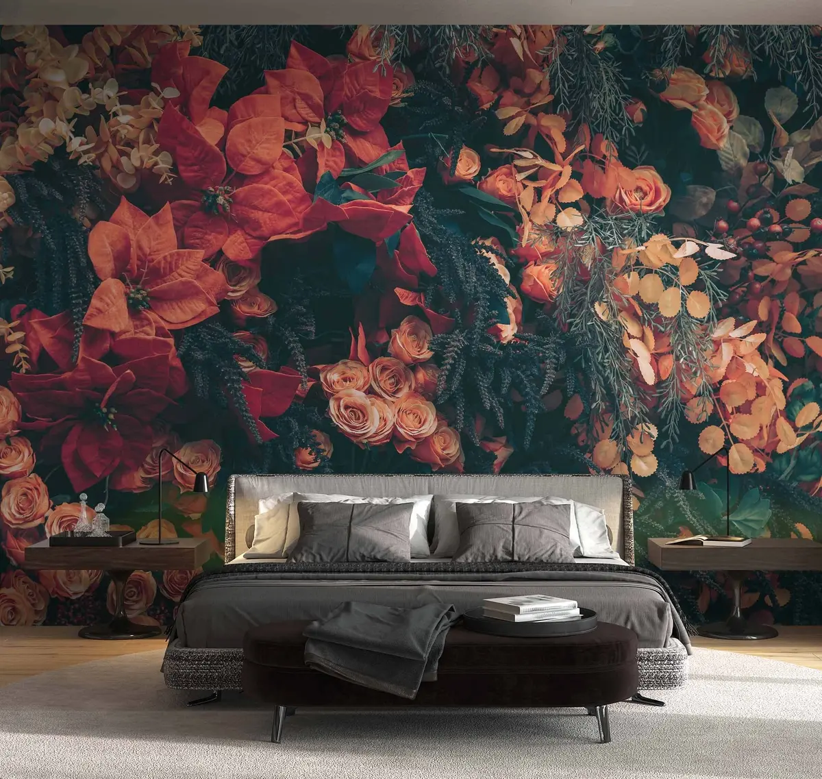 murales de pared Ramo de cosecha de flores u96636