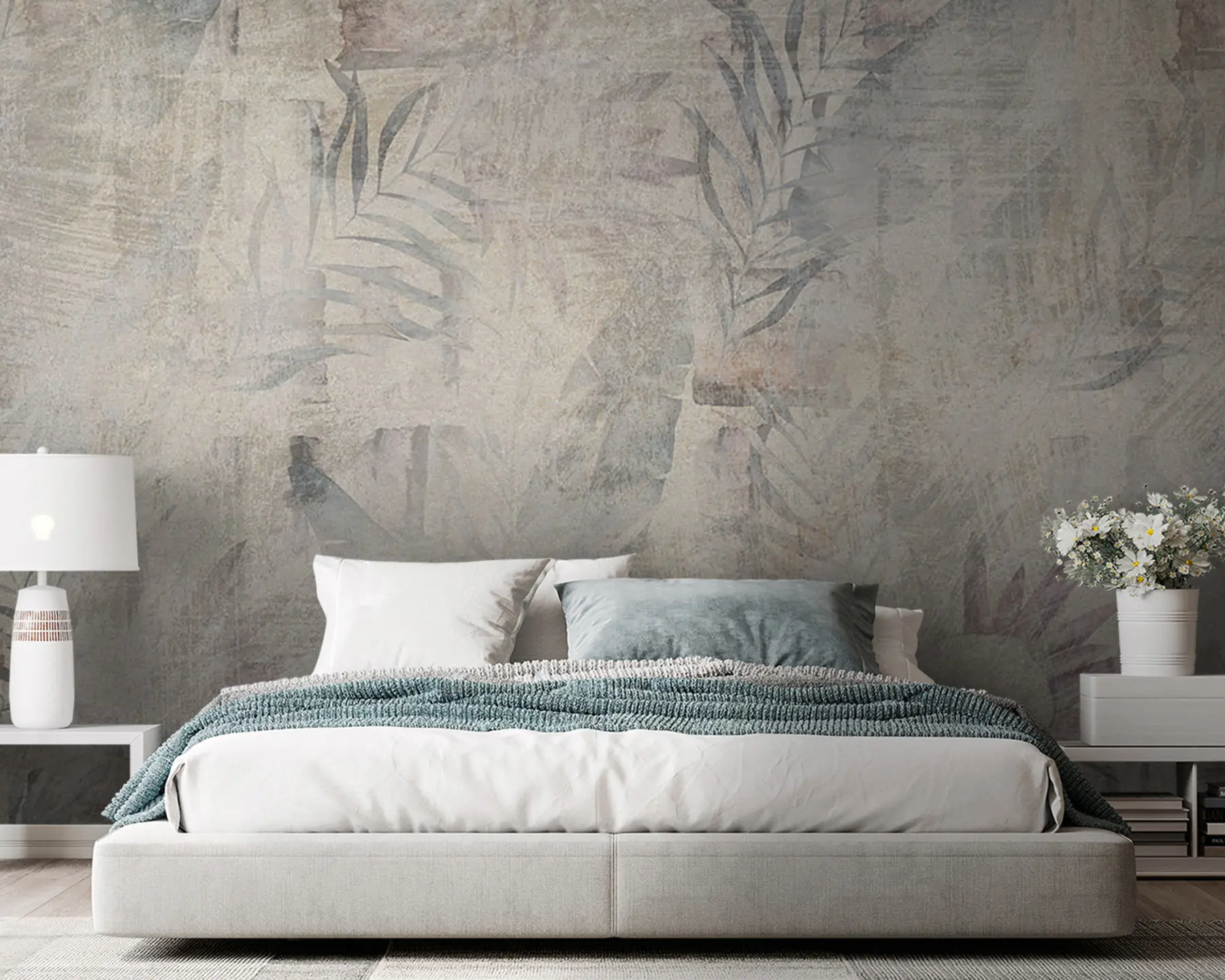 murales de pared Loft de acuarelas tropicales u96807