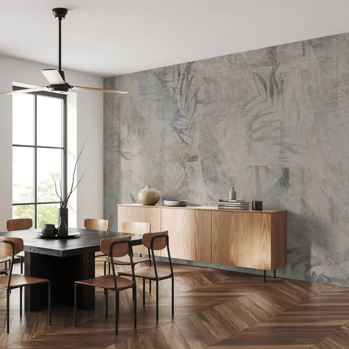 murales de pared Loft de acuarelas tropicales u96807