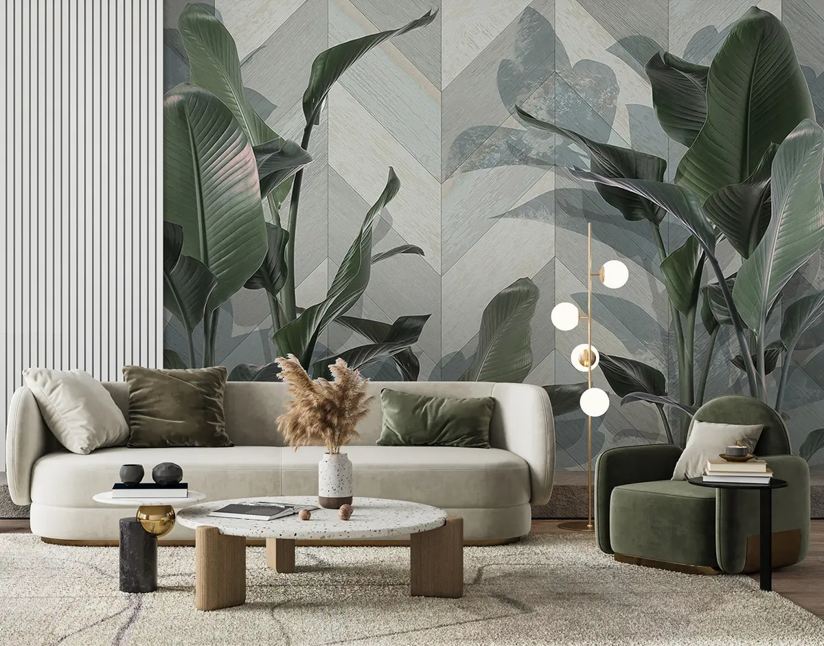 murales de pared plantas 3D u95367
