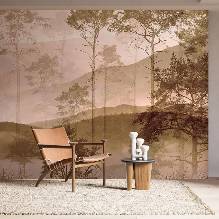 murales de pared Bosque en estilo grunge, mural u97058