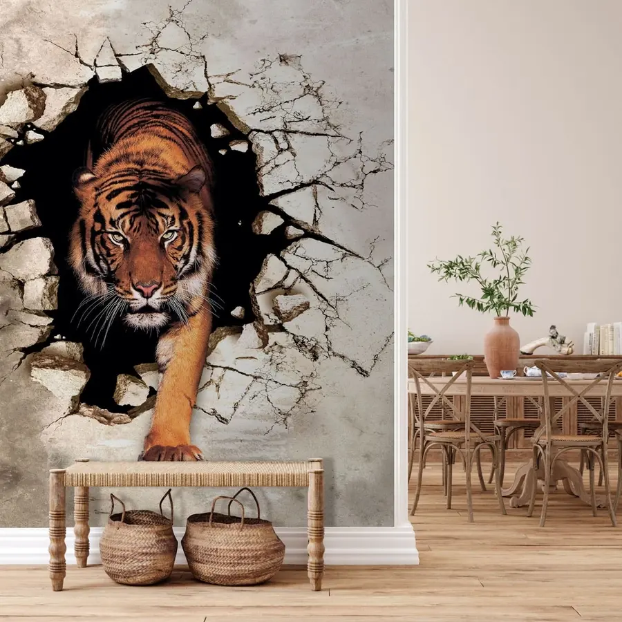 murales de pared tigre 3D u97031