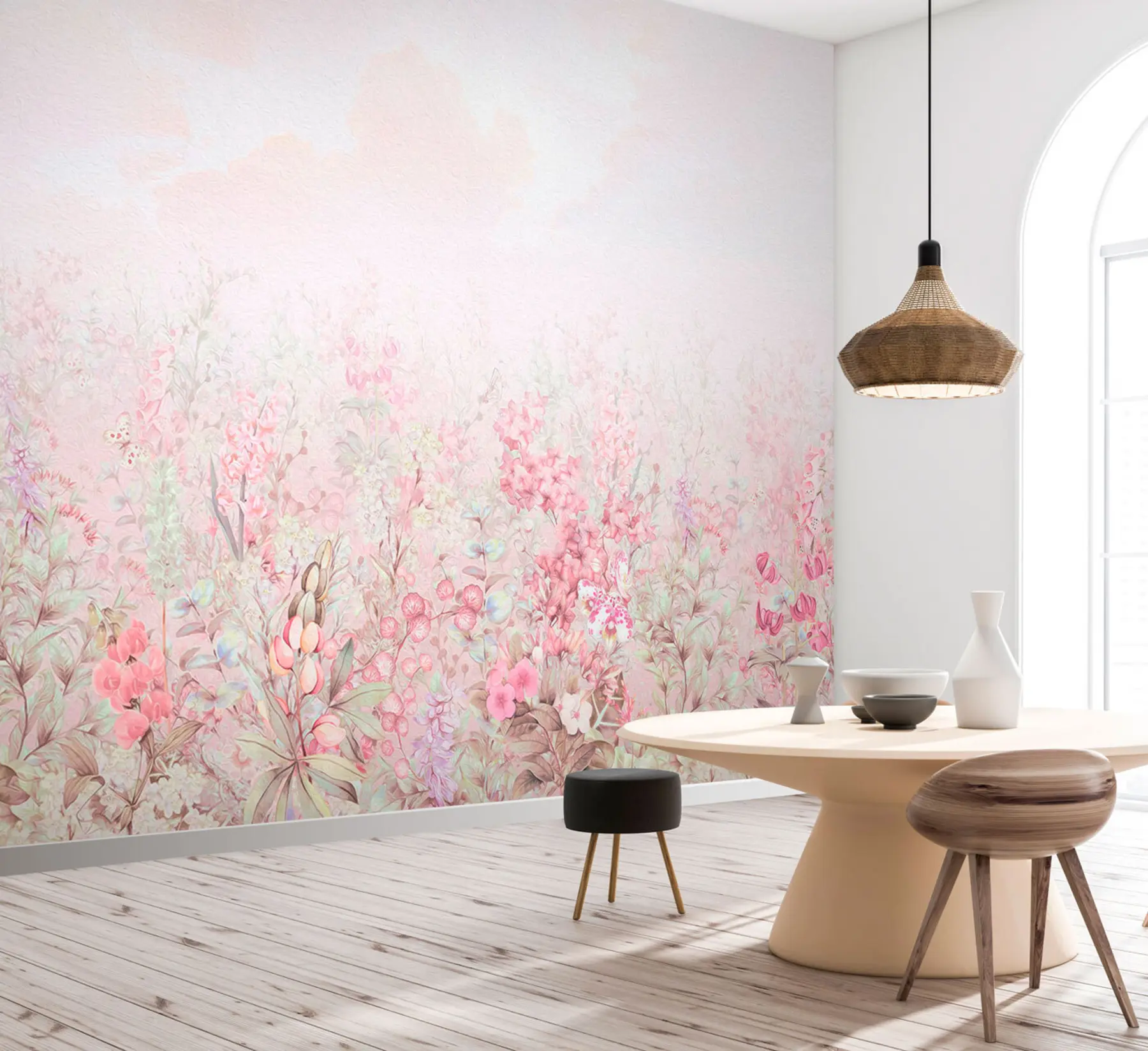 murales de pared flores en relieve 3d u97407