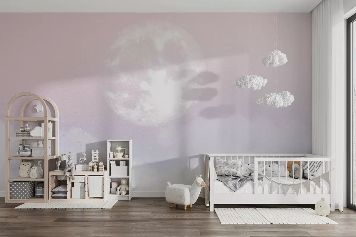 murales de pared luna con nubes u97175