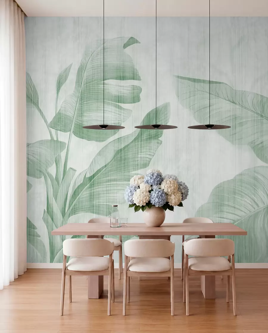 murales de pared Sombras de banano en menta u00299v4