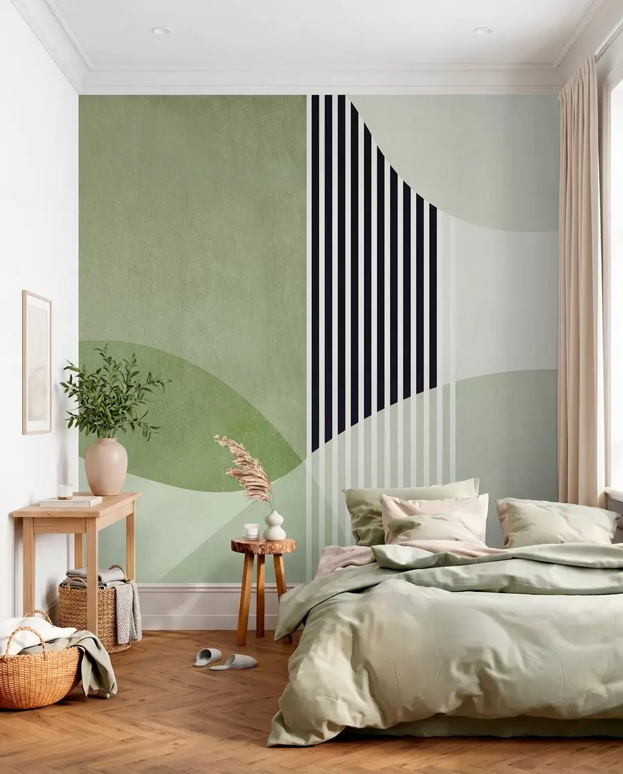 murales de pared Arcos retro en verde u74075v3