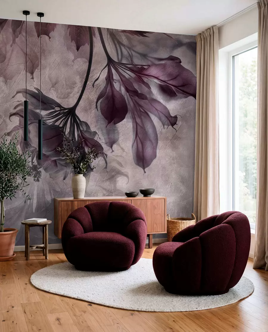 murales de pared Ramas en sombra ciruela u93927v3