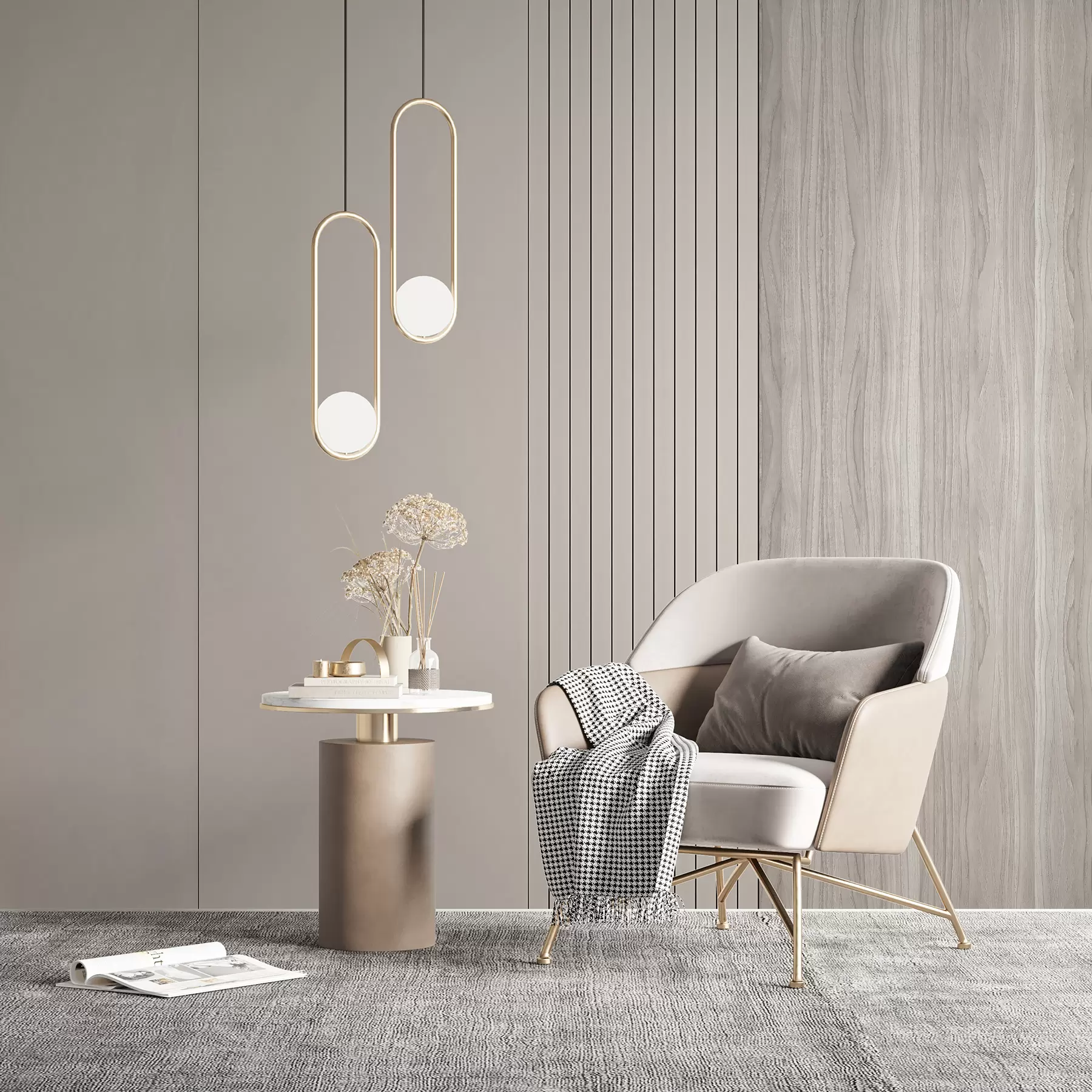 murales de pared Panel con duelas y madera u97549