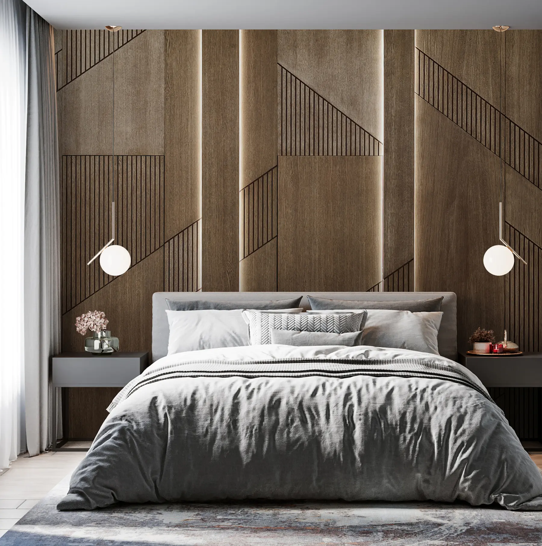 murales de pared Panel de madera u97555