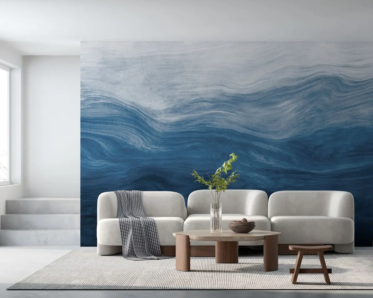 murales de pared Ondas azules u97893