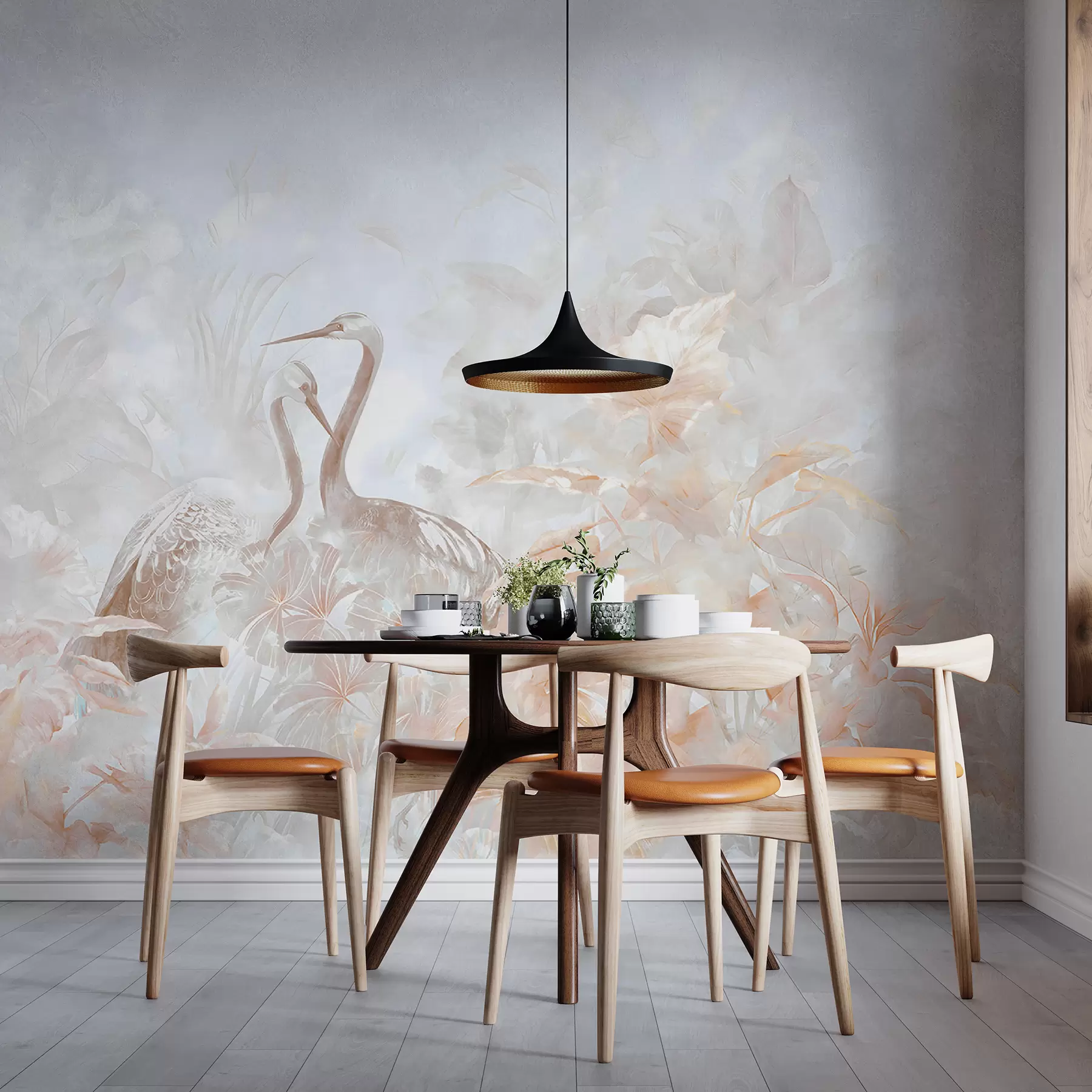 murales de pared Cigüeñas enamoradas u67508