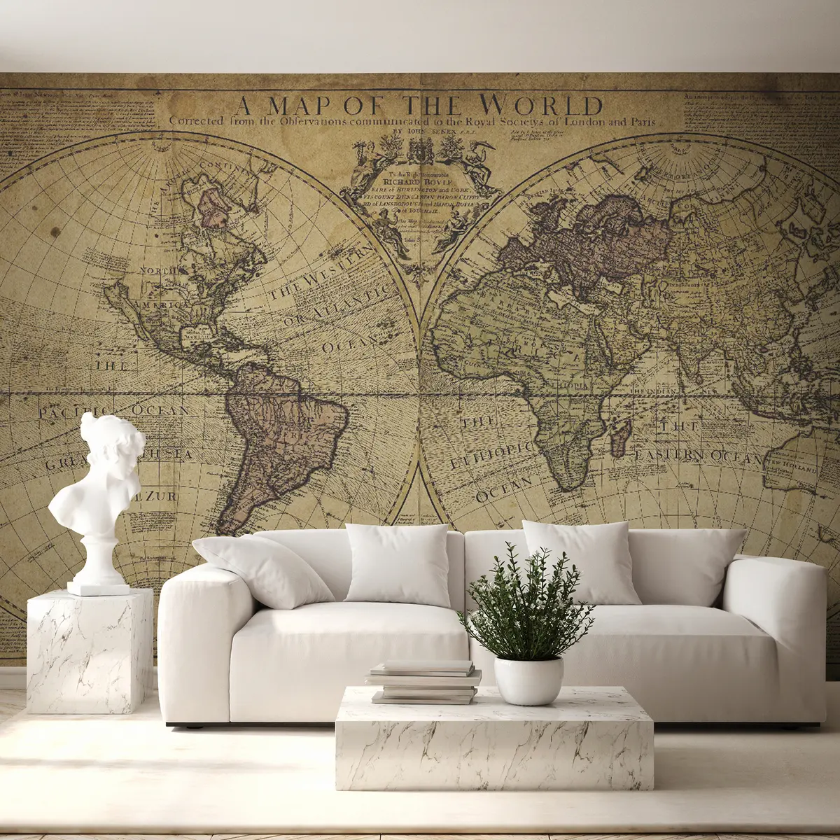 murales de pared Un mapamundi antiguo u18533