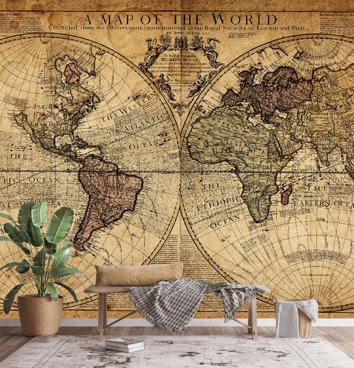 murales de pared Un mapamundi antiguo u18533