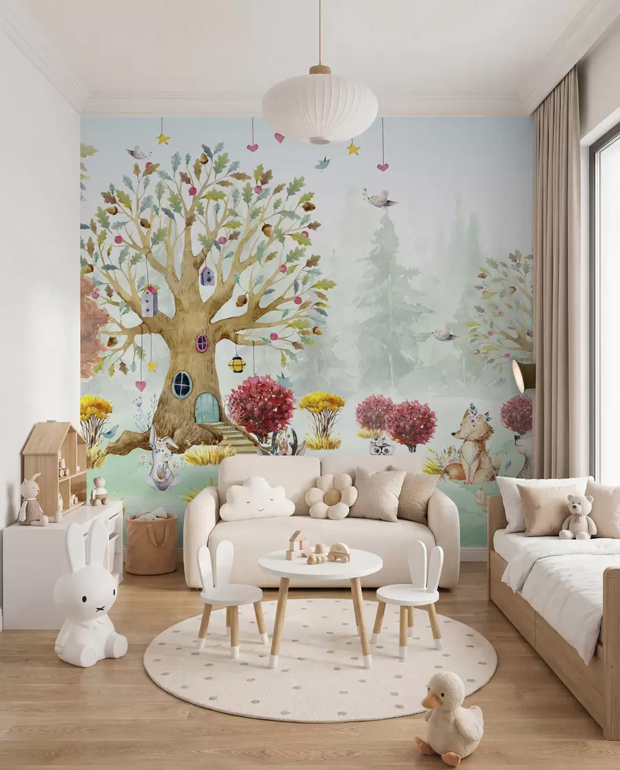 murales de pared Bosque con animales u98499