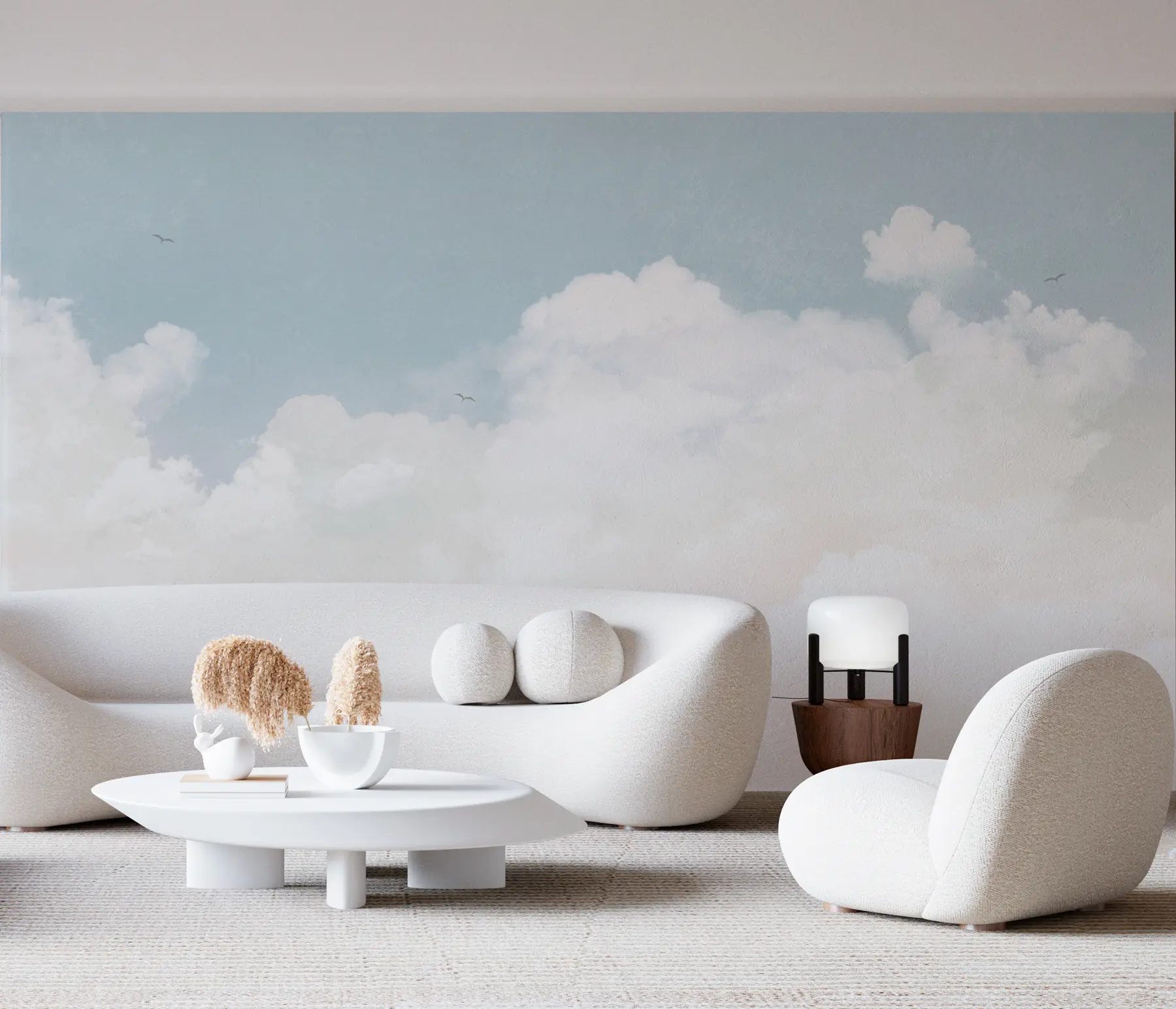 murales de pared Nubes vintage en el cielo azul u96783v3