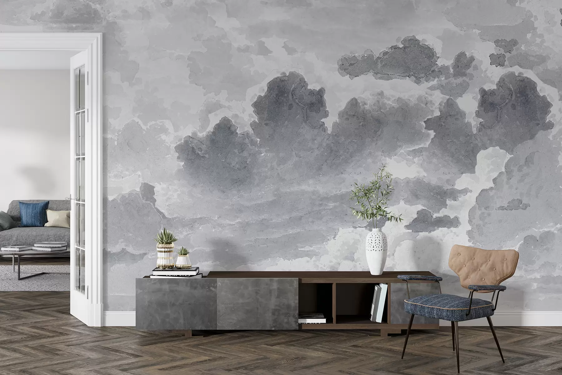 murales de pared Nubes grises u98797