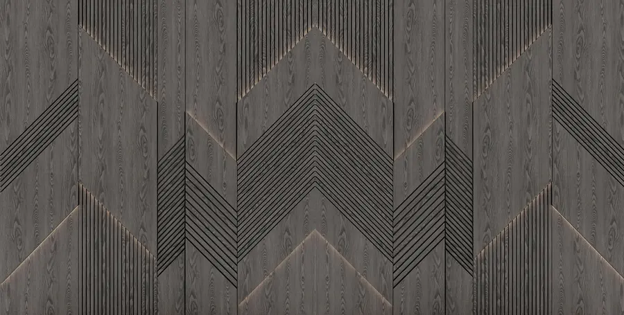 murales de pared Paneles geométricos de madera u98885