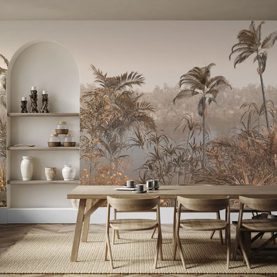 murales de pared Árboles y hojas tropicales u98929