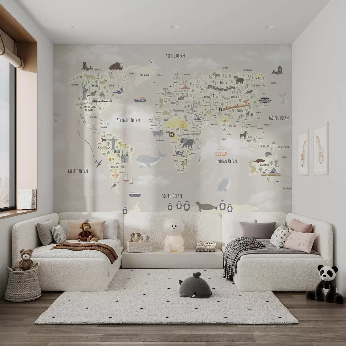 murales de pared Atlas de maravillas en arena u96587v1