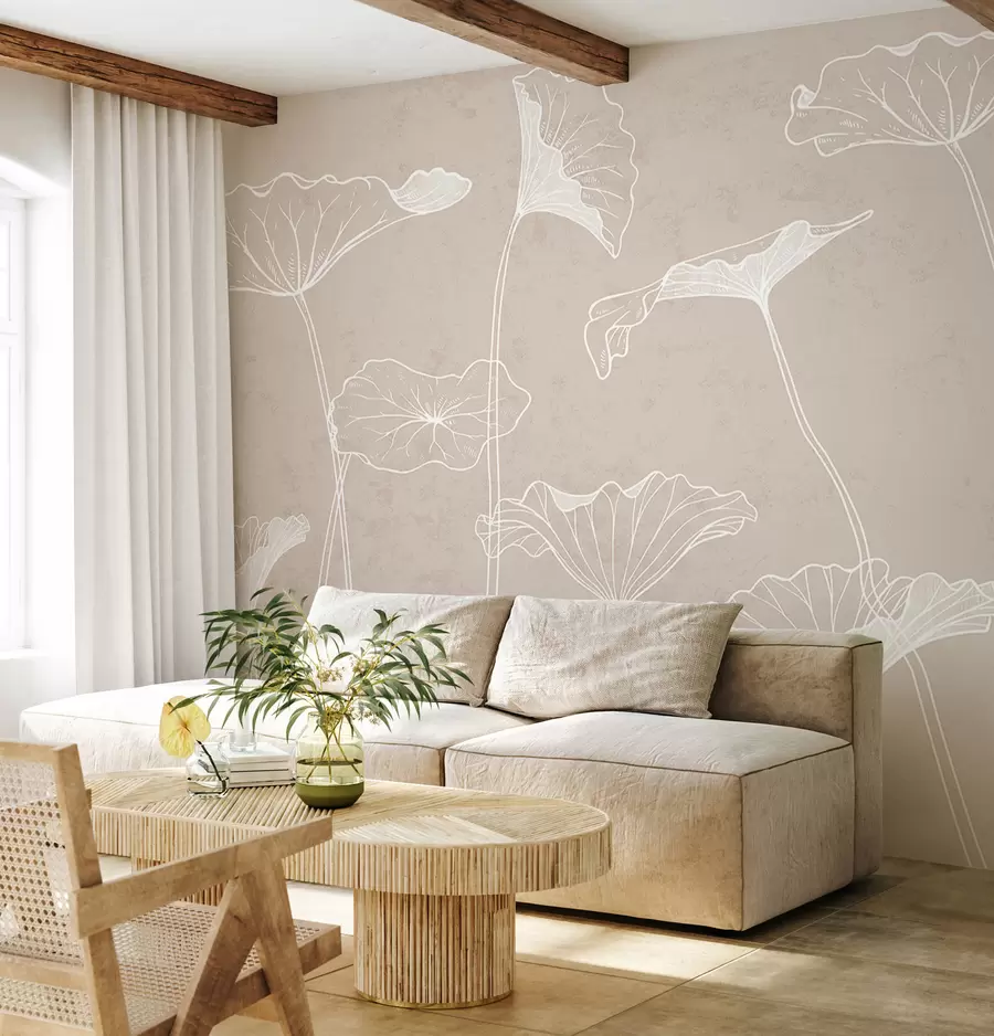 murales de pared Flores de estilo minimalista u98684v1