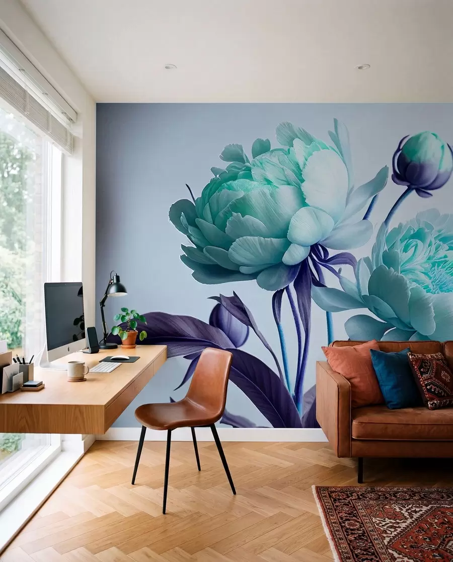 murales de pared flores de acuarela u70658v1