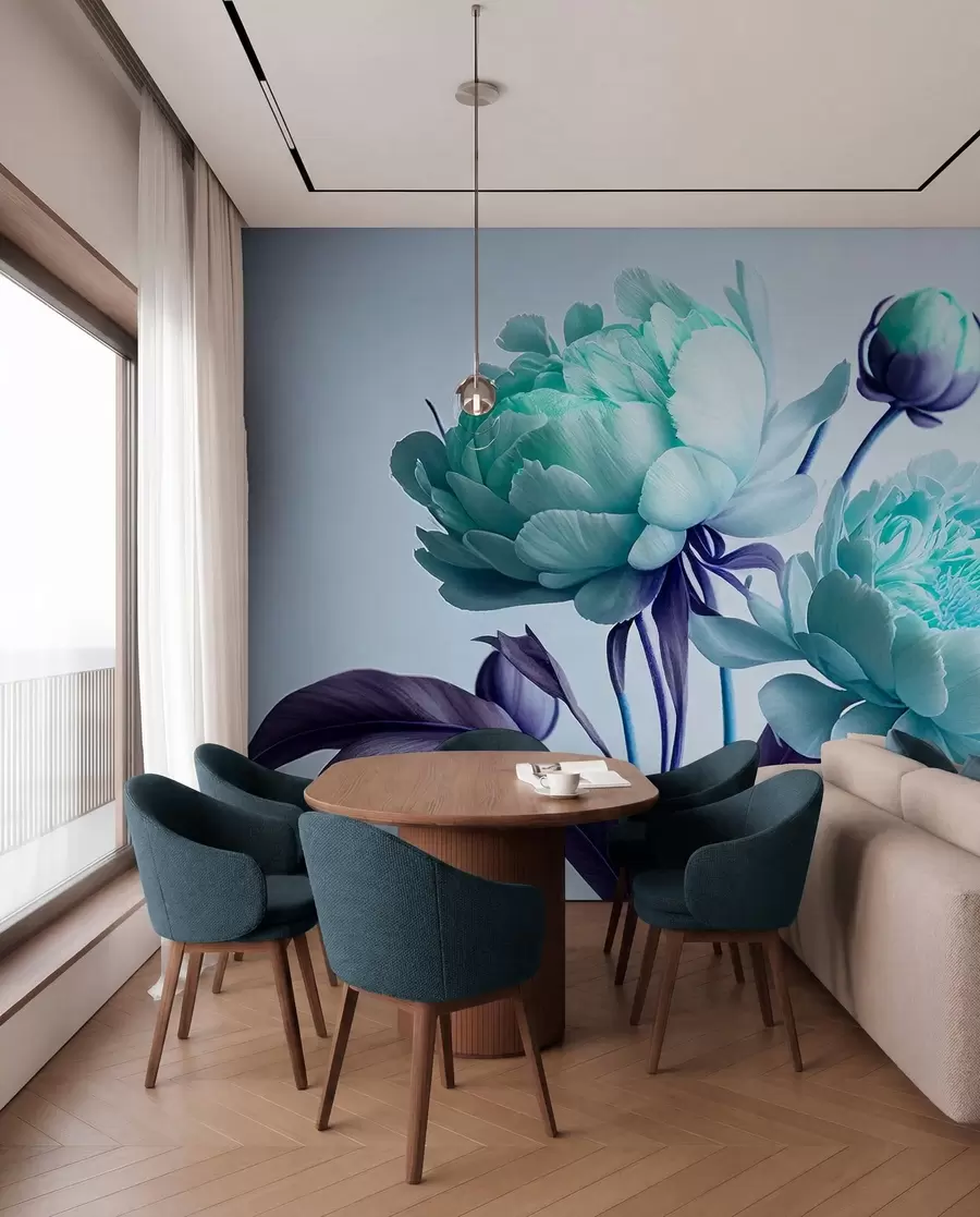 murales de pared flores de acuarela u70658v1