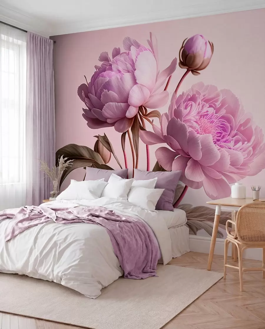 murales de pared flores de acuarela u70658v2