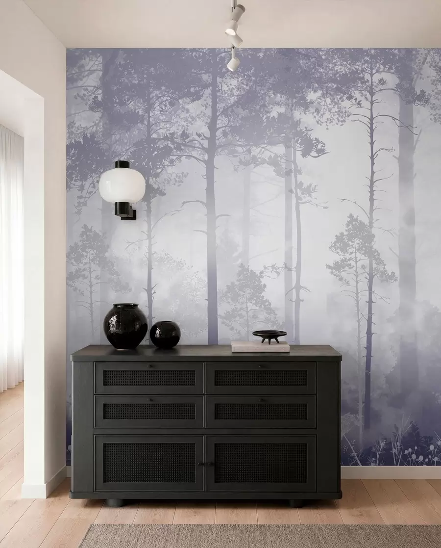 murales de pared El bosque en la niebla u94439v4