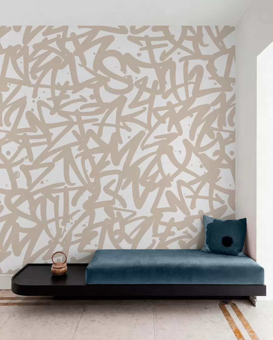murales de pared Graffiti Emociones: Beige u99087v1