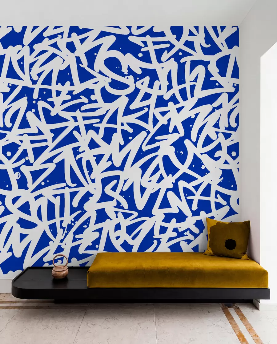 murales de pared Graffiti Emociones: Azul u99087v2