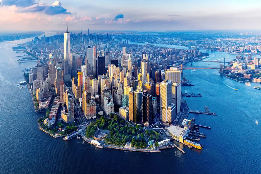 murales de pared Manhattan, Nueva York, Estados Unidos, a vista de pájaro u98643