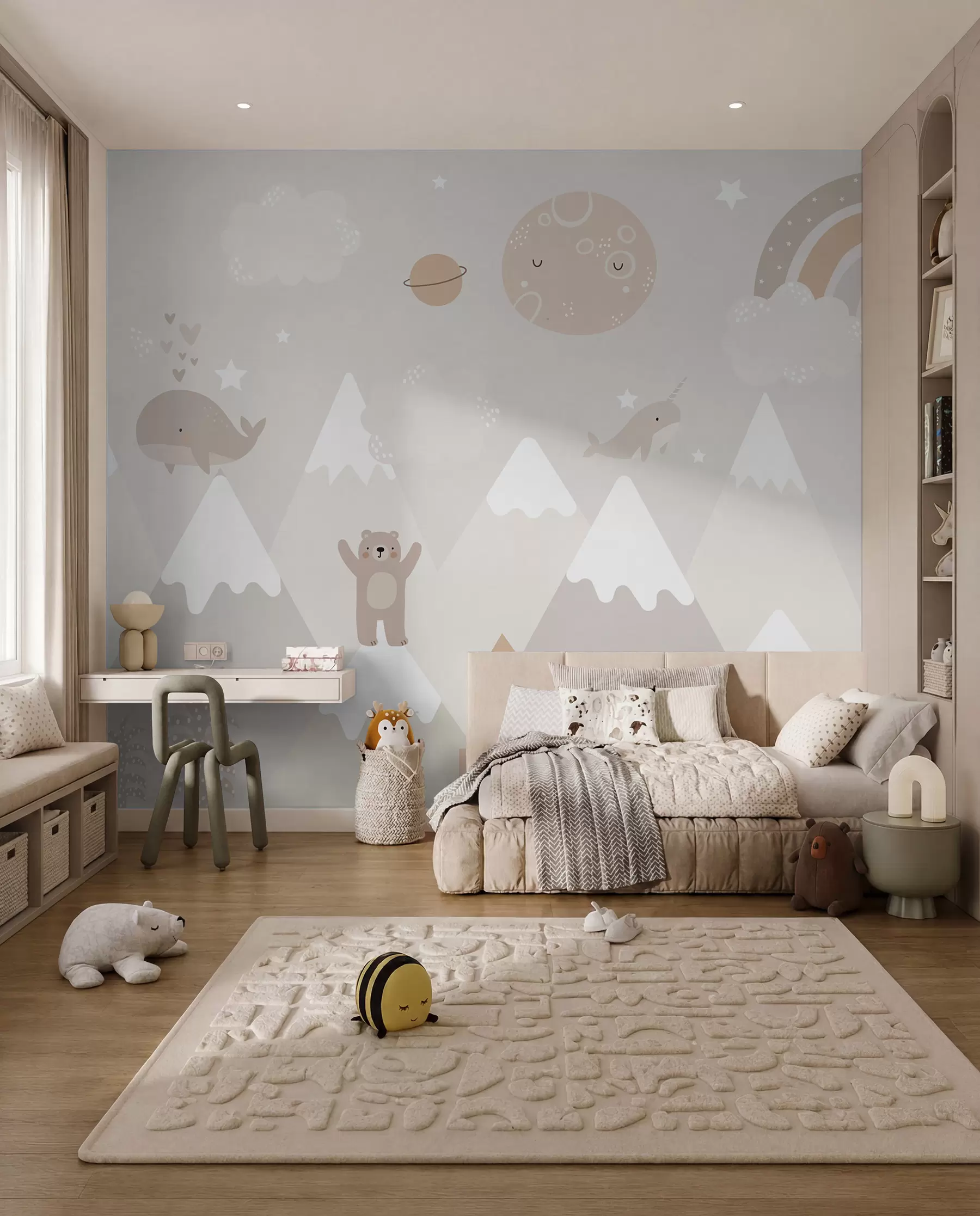 murales de pared Pequeños soñadores de montaña u99206