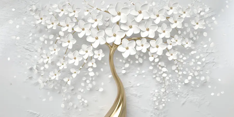 murales de pared Un árbol con flores pequeñas u37065d3