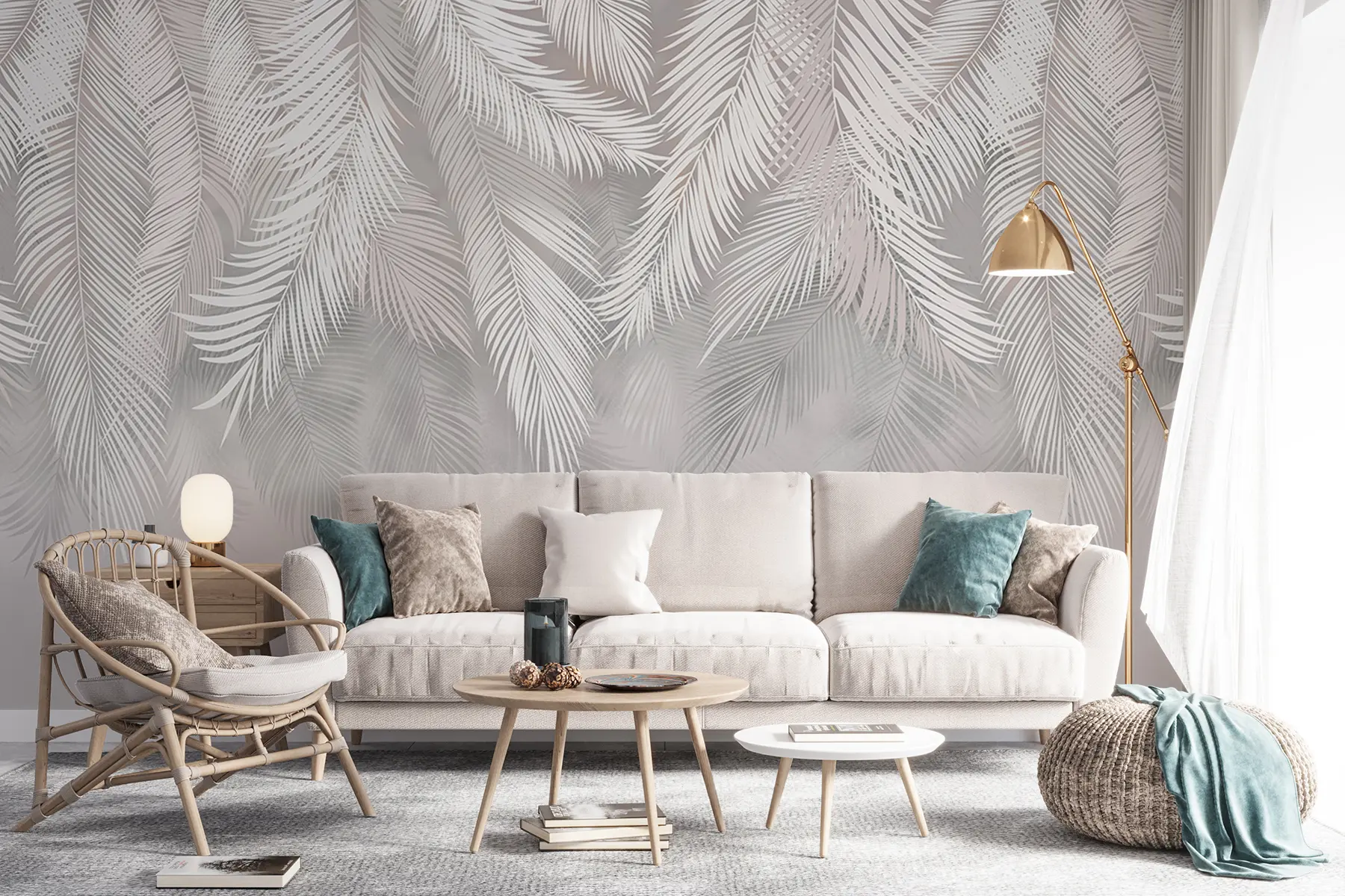 murales de pared Hojas de palmera colgantes u48556d2