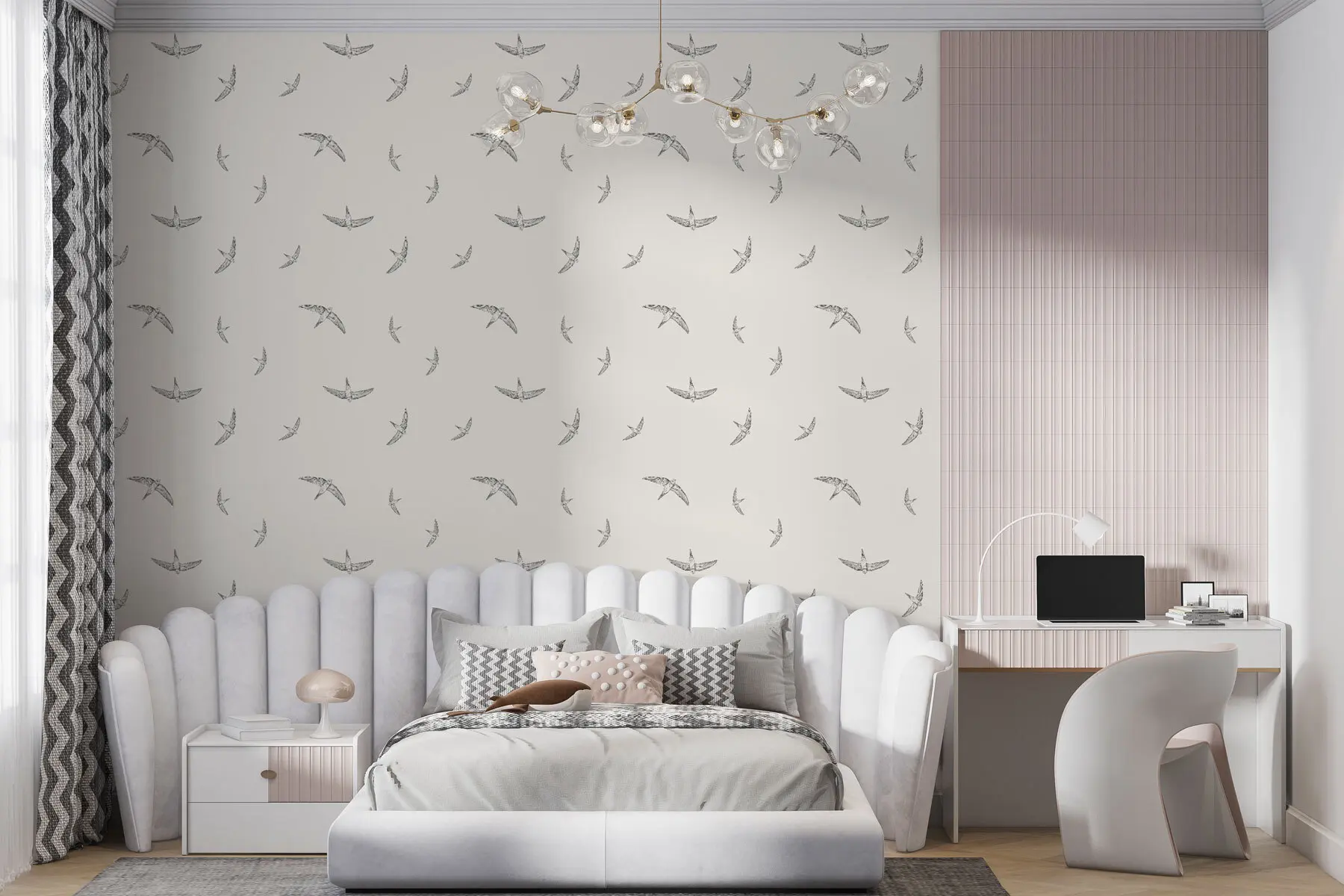 murales de pared Golondrina sobre fondo claro u99260v1