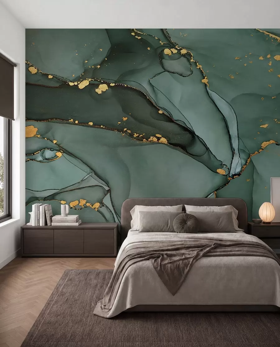 murales de pared Lujoso mármol Onyx con grietas metálicas u50235d2