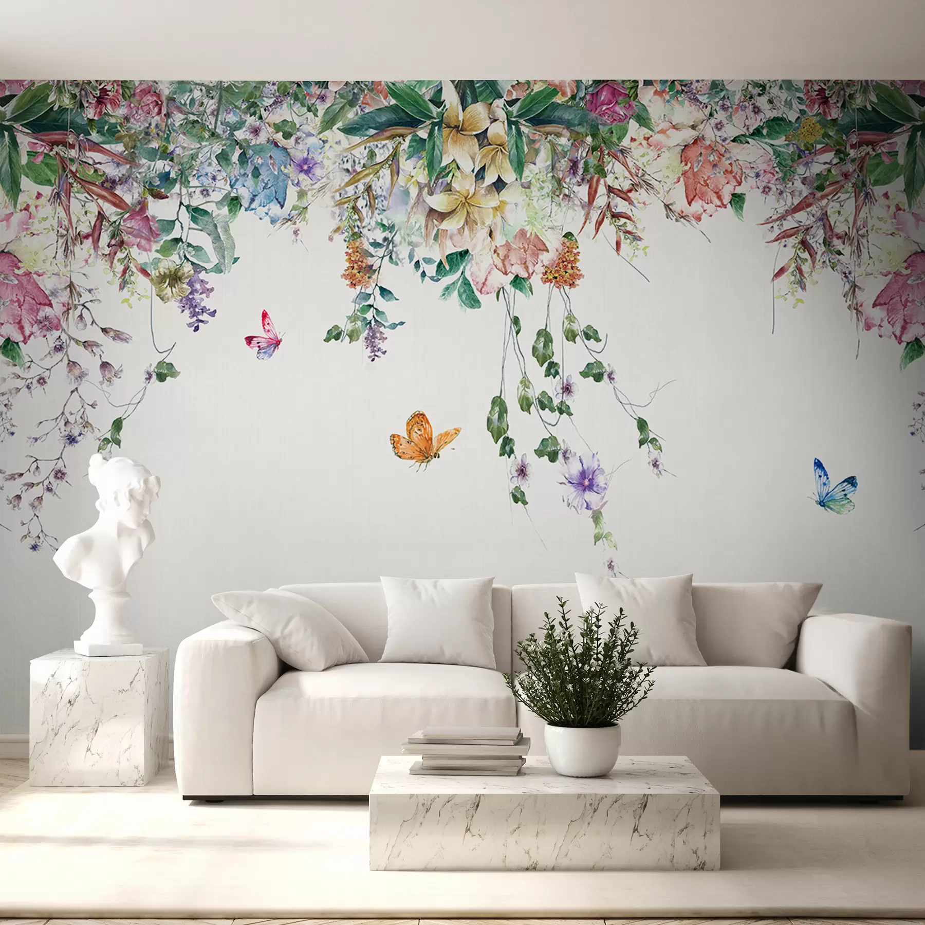 murales de pared Guirnalda de flores u30601d2